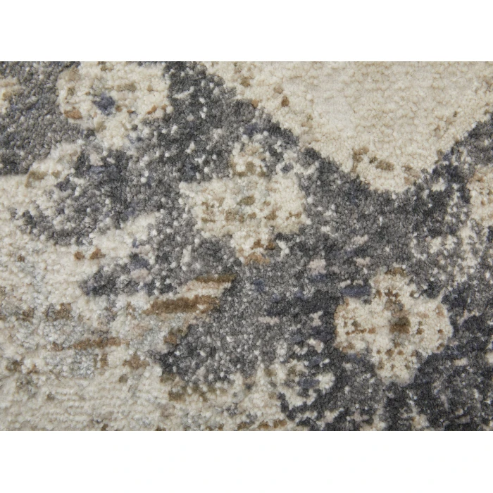Feizy Kano Classic Distressed, Ivory/Taupe/Gray, 7'-10" x 11' Area Rug