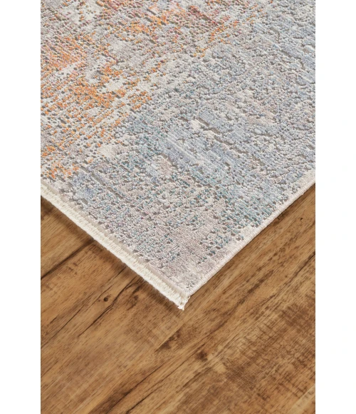 Feizy Cecily Vintage Medallion, Gold/Pink/Blue, 8' x 8' Square Square Rug