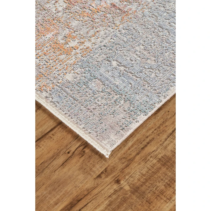 Feizy Cecily Vintage Medallion, Gold/Pink/Blue, 8' x 8' Square Square Rug