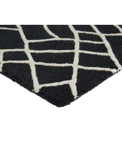 Feizy Lusk BLACK/WHITE I70I8085 5 ft. X 8 ft. Rectangle Rug