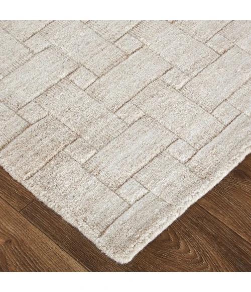 Feizy Redford Minimal Viscose Rug, Beige, 9' x 12' Area Rug