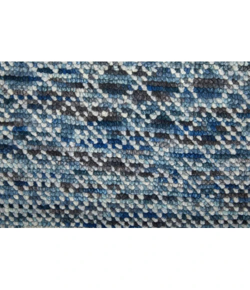 Feizy Branson Casual Solid, Blue/Ivory, 2' x 3' Accent Rug