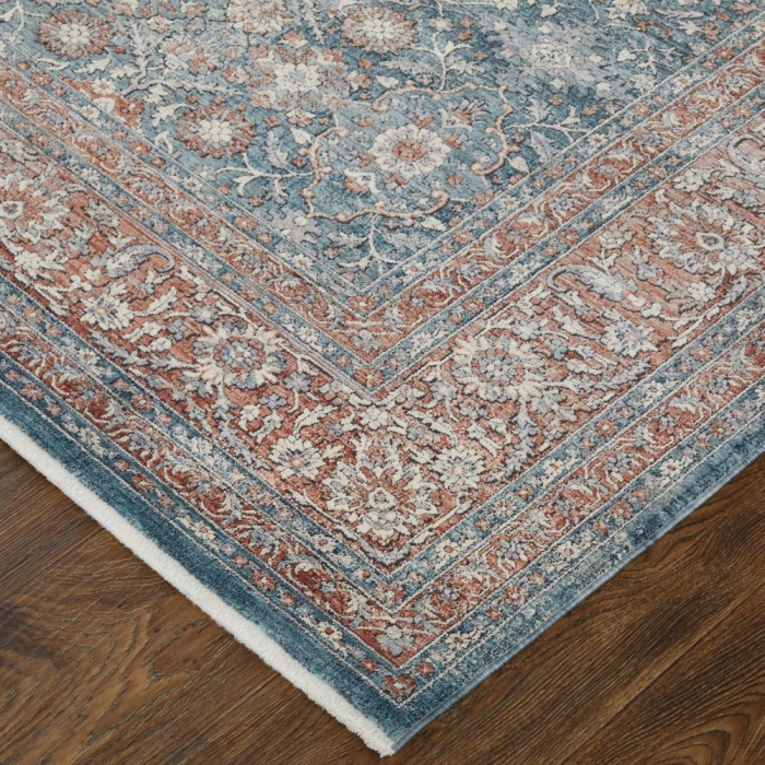 Feizy Marquette Vintage Oriental, Blue/Red, 2'-8" x 8' Runner