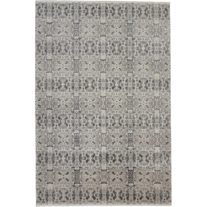 Feizy Cadiz Industrial Oriental, Gray/Taupe/Ivory, 9'-9" x 13'-2" Area Rug