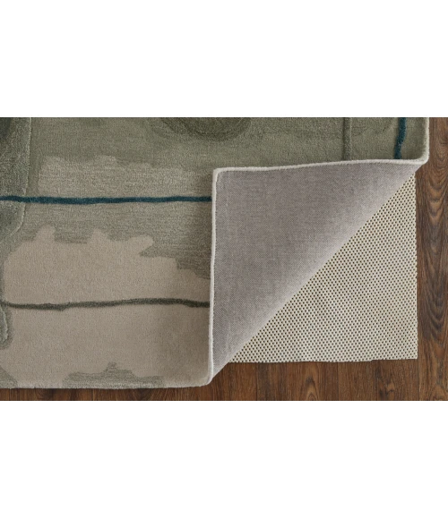 Feizy Anya Industrial Abstract, Blue/Gray/Ivory, 12' x 15' Area Rug