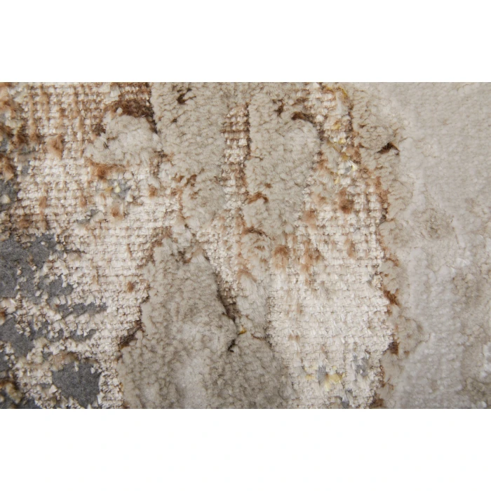Feizy Aura Casual Abstract, Ivory/Gold/Brown, 1'-8" x 2'-10" Accent Rug