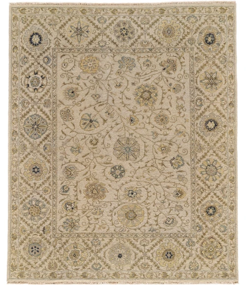 Feizy Amherst Ivory/Yellow/Blue 7390759F 7ft.9in. x 9ft.9in. Rect. Rug