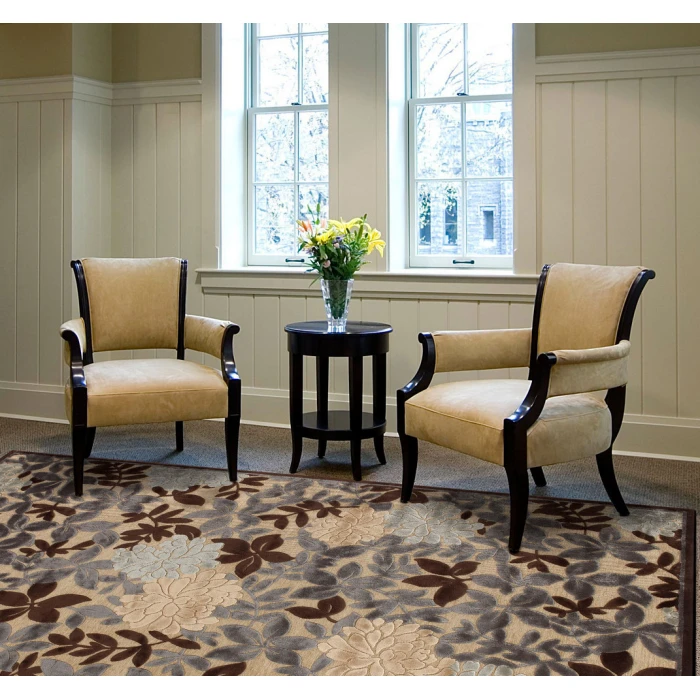 Feizy Saphir Casual Floral & Botanical, Tan/Taupe/Brown, 9'-8" x 12'-7" Area Rug