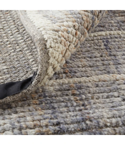 Feizy Alford Minimalist Eyelash Wool Rug, Gray/Blue/Ivory, 11ft-6in x 15ft Area Rug