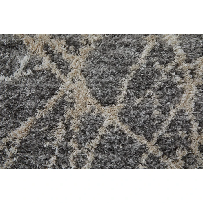 Feizy Mynka Casual Abstract, Gray/Ivory, 7'-11" x 10' Area Rug