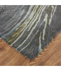 Feizy Amira Contemporary Marble Rug, Olive Green/Deep Gray/Blue, 8ft x 10ft Area Rug