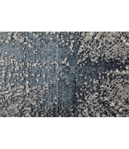 Feizy Micah Mid-Century Modern Abstract, Ivory/Gray/Blue, 1'-8" x 2'-10" Accent Rug