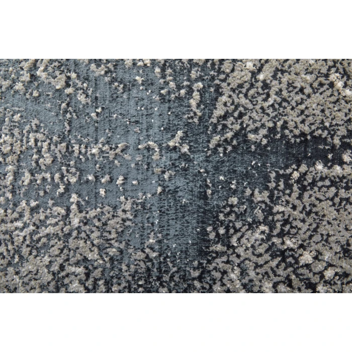 Feizy Micah Mid-Century Modern Abstract, Ivory/Gray/Blue, 5' x 8' Area Rug