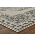 Feizy Kano Classic Distressed, Ivory/Taupe/Gray, 5'-3" x 7'-6" Area Rug