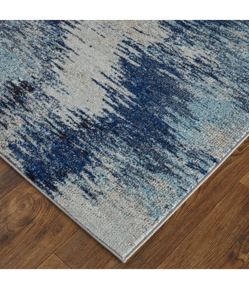 Feizy Edgemont Casual Abstract, Blue/Ivory, 10' x 14' Area Rug