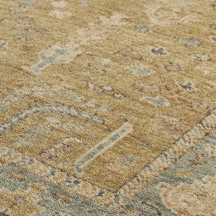 Feizy Carrington Vintage Oriental, Gold/Blue/Gray, 3'-6" x 5'-6" Accent Rug