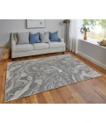 Feizy Prasad Casual Watercolor, Gray/Ivory/Silver, 8' x 11' Area Rug