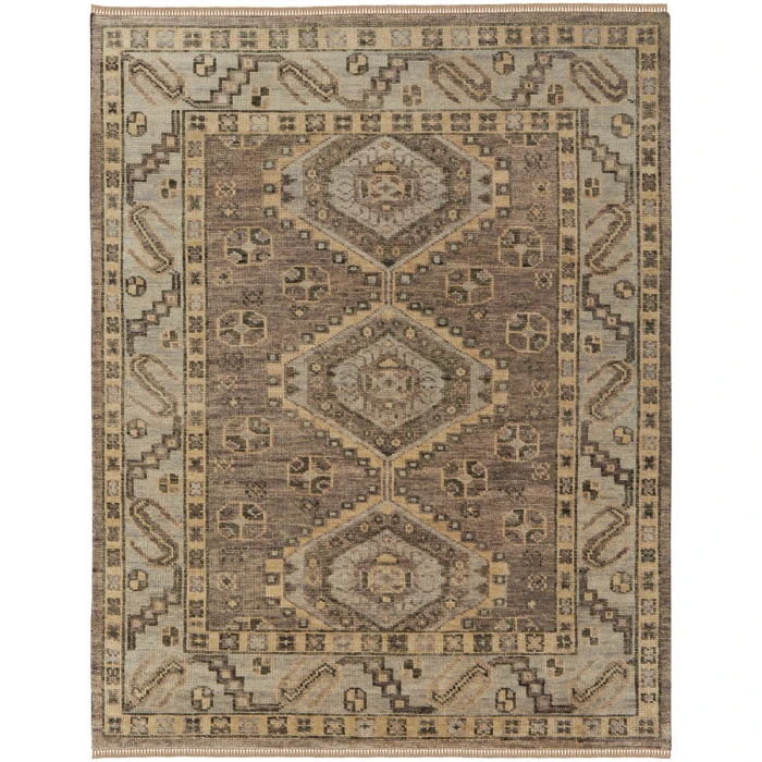Feizy Fillmore Classic Diamond, Brown/Gray, 2'-6" x 12' Runner