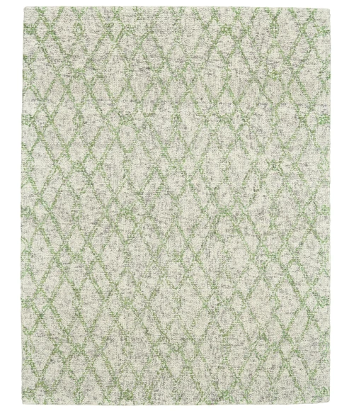 Feizy Morisco Casual Geometric, Ivory/Green, 8' x 11' Area Rug