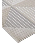 Feizy Micah Mid-Century Modern Geometric, Ivory/Gray/Ivory, 9'-2" x 12' Area Rug