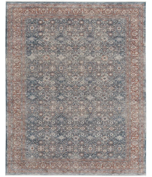 Feizy Marquette Classic Blue/Rust Rug, 2' x 3' Area Rug