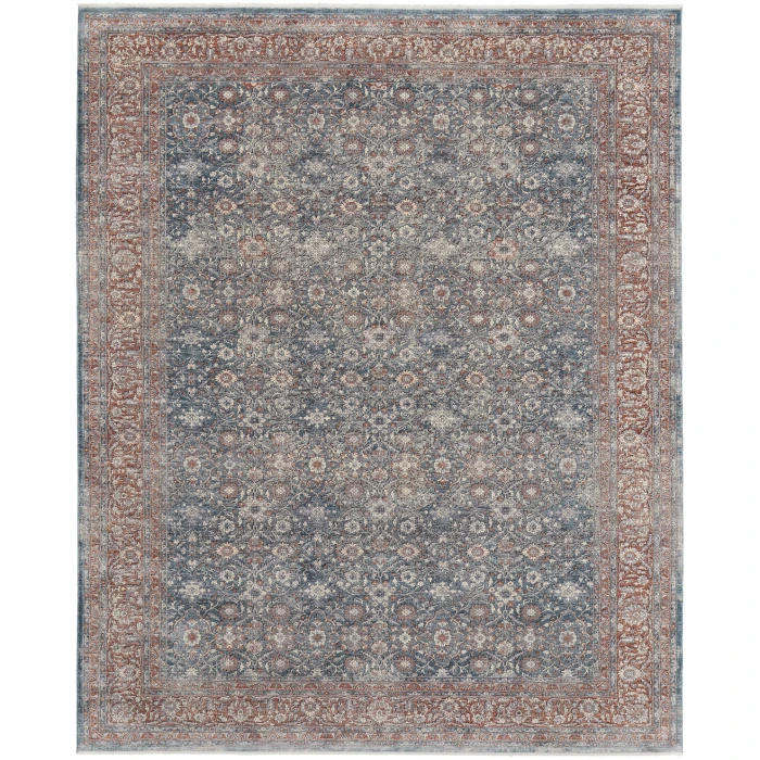 Feizy Marquette Classic Blue/Rust Rug, 2' x 3' Area Rug