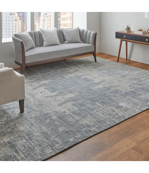 Feizy Eastfield Casual Abstract, Gray, 8' x 8' Round Rug