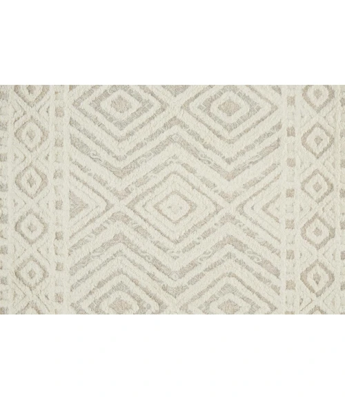 Feizy Anica Moroccan Wool Rug w/Diamonds, Ivory/Natural Tan, 2ft x 3ft Accent Rug