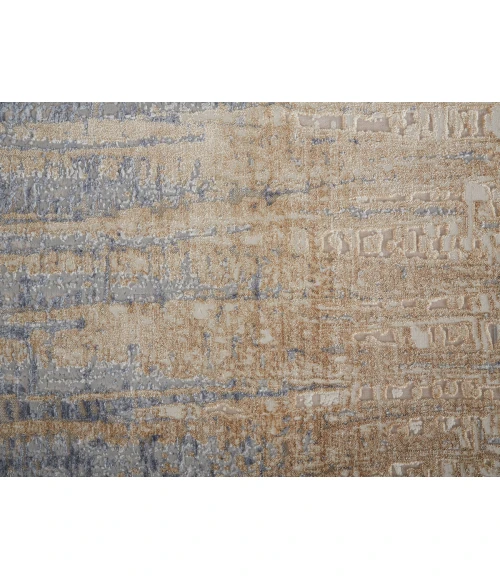 Feizy Laina Industrial Gradient & Ombre, Tan/Brown/Blue, 3' x 12' Runner