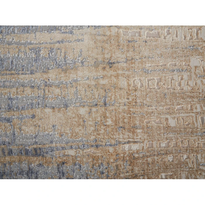 Feizy Laina Industrial Gradient & Ombre, Tan/Brown/Blue, 3' x 12' Runner