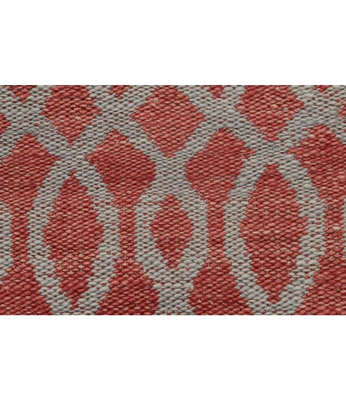 Feizy Prentiss Classic Geometric, Red/Gray, 8' x 10' Area Rug