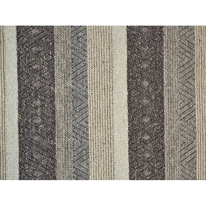 Feizy Berkeley Casual Stripes, Gray/Taupe/Tan, 9'-6" x 13'-6" Area Rug