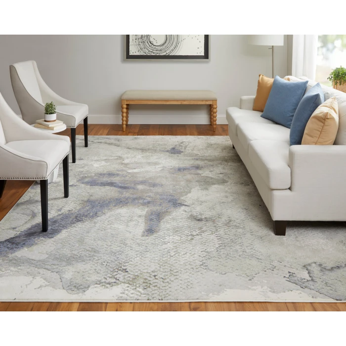 Feizy Clio Industrial Abstract, Taupe/Brown/Black, 5' x 7'-6" Area Rug