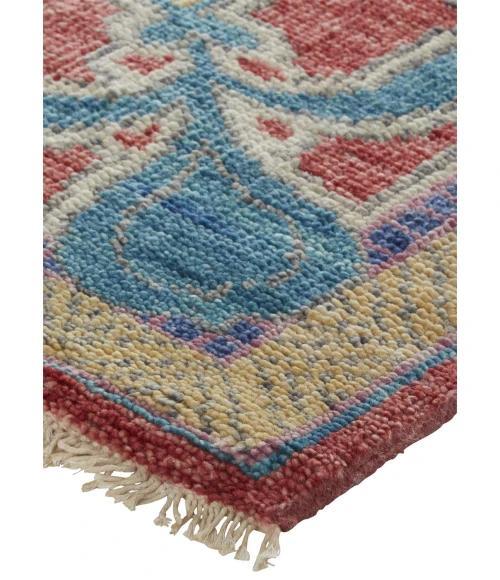 Feizy Beall Luxe Wool Arts and Crafts Rug, Swedish Blue, 11ft - 6in x 15ft Area Rug