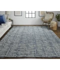 Feizy Berwyn Blue/Silver/Gray T12T6005 7ft.9in. x 9ft.9in. Rect. Rug