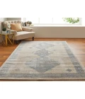 Feizy Camellia BLUE/IVORY CMA39K9F 4 ft. 3 in. X 6 ft. 3 in. Rectangle Rug