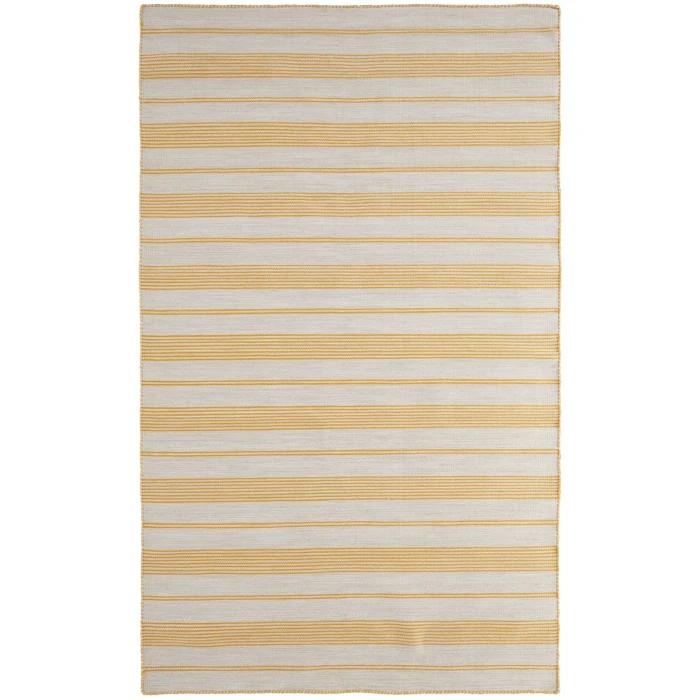 Feizy Duprine Casual Stripes, Yellow/Ivory, 10' x 14' Area Rug