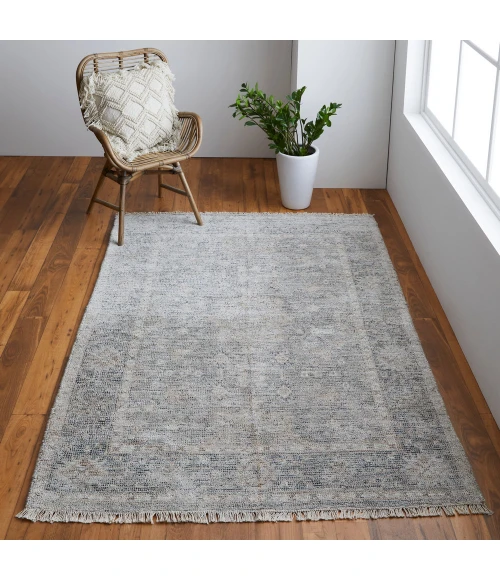 Feizy Caldwell Bohemian & Eclectic Distressed, Gray/Blue/Taupe, 9' x 12' Area Rug