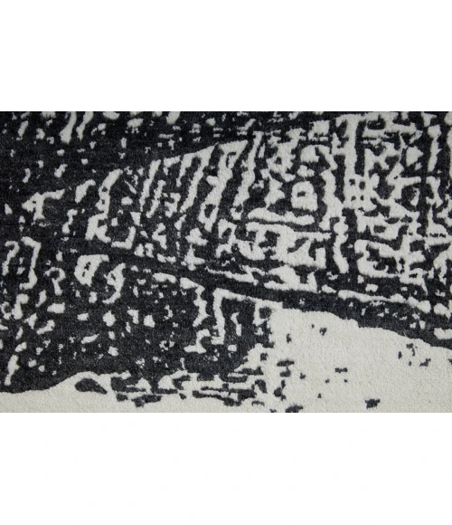 Feizy Coda Industrial Abstract, Black/White, 5' x 8' Area Rug