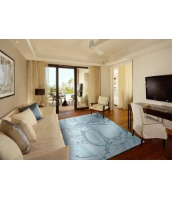 Feizy Cosmo Blue/White/Ivory 6328624F 2ft. x 3ft. Rect. Rug