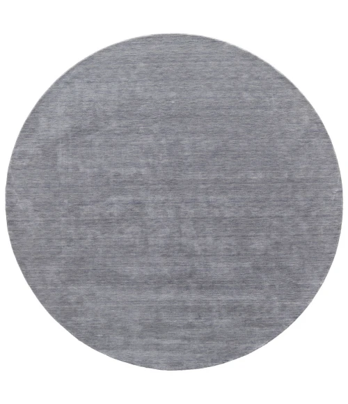 Feizy Luna Casual Solid, Gray/Blue, 10' x 10' Round Rug