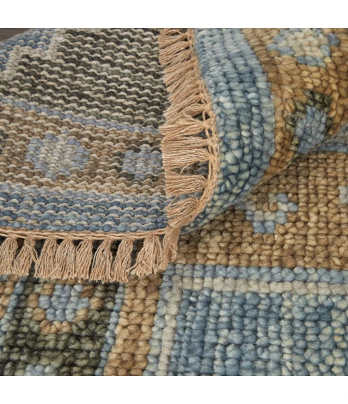 Feizy Fillmore Vintage Medallion, Blue/Green, 9' x 12' Area Rug