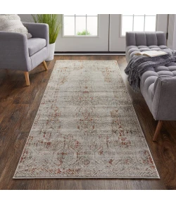 Feizy Kaia 39GKF GRAY/RUST Area Rug 2 ft. 6 in. X 10 ft. Runner