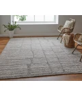 Feizy Navaro Scandinavian Abstract, Gray/Ivory/Taupe, 2'-6" x 10' Runner