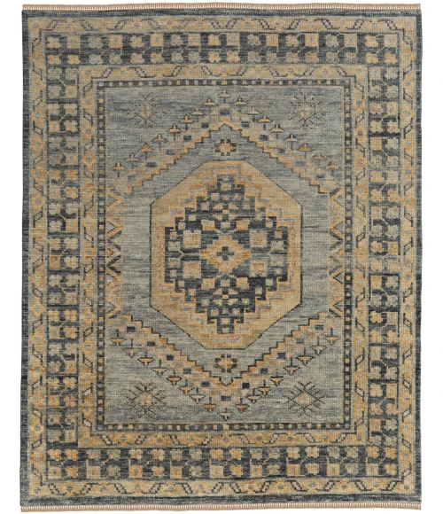 Feizy Fillmore Vintage Medallion, Blue/Gray, 3' x 5' Accent Rug