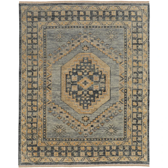 Feizy Fillmore Vintage Medallion, Blue/Gray, 2'-6" x 8' Runner