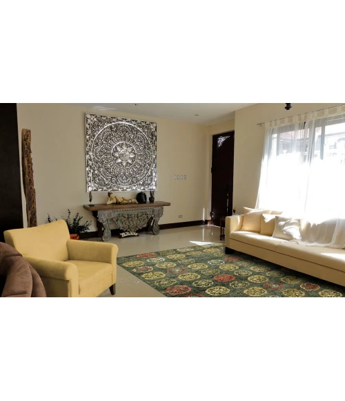 Feizy Qing Casual Floral & Botanical, Yellow/Green/Orange, 8'-6" x 11'-6" Area Rug