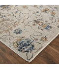 Feizy Kaia Casual Floral & Botanical, Ivory/Orange/Blue, 3' x 5' Accent Rug