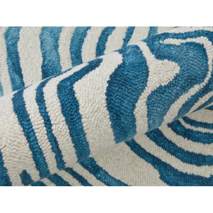 Feizy Lorrain Bohemian & Eclectic Abstract, Blue/Ivory, 8' x 11' Area Rug
