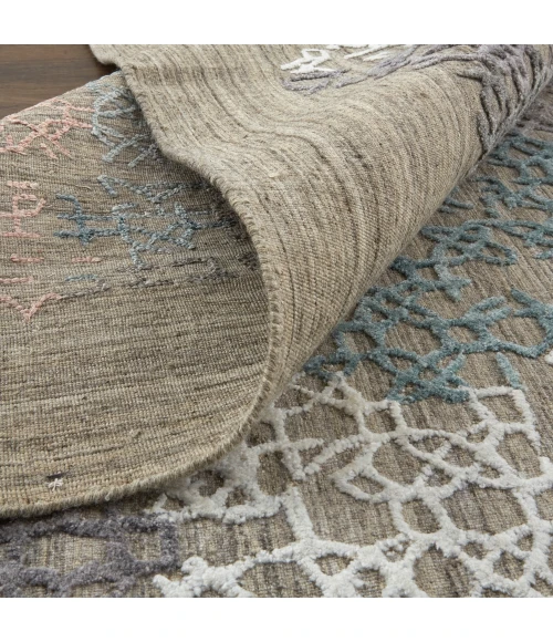 Elias Area Rug Feizy Elias Over Tufted Space Dyed Rug, Coral Pink/Blue/Taupe, 10ft x 14ft, Area Rug